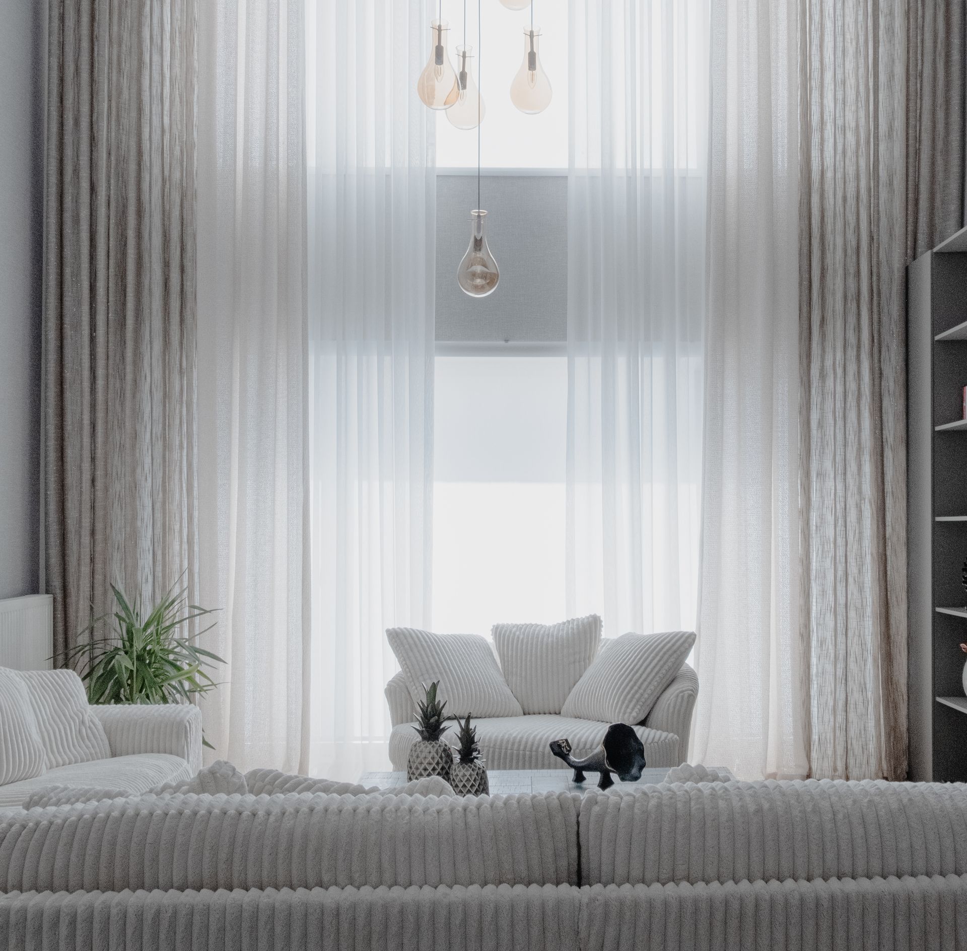 Bright, elegant living room